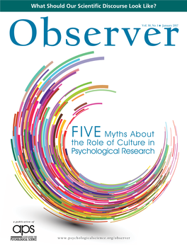 FIVE Myths About the Role of Culture in Psychological Research