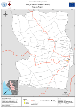 Village Tracts of Thayet Township Magway Region