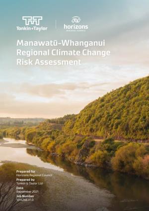 Manawatū-Whanganui Regional Climate Change Risk Assessment