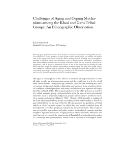 Nisms Among the Khasi and Garo Tribal Groups: an Ethnographic Observation