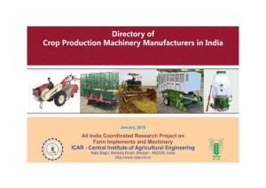 Directory of Agricultural Machinery and Manufacturers