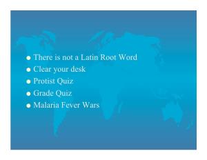 There Is Not a Latin Root Word Clear Your Desk Protist Quiz Grade Quiz