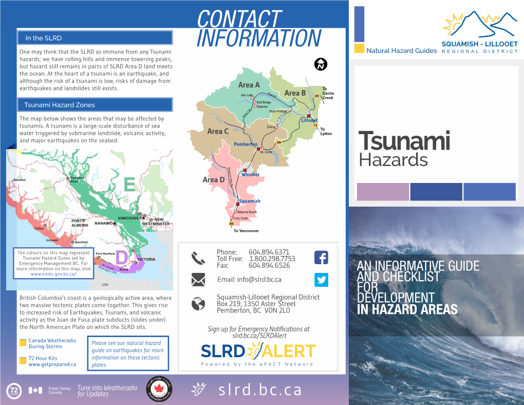 Tsunami Notification Zones for British Columbia
