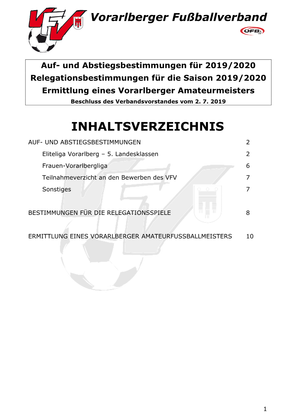 Auf- Und Abstiegsbestimmungen Für 2019/2020