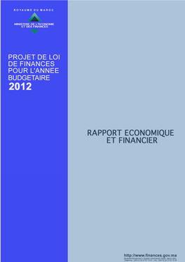 Rapport Economique Et Financie