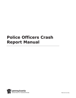 Police Officers Crash Report Manual