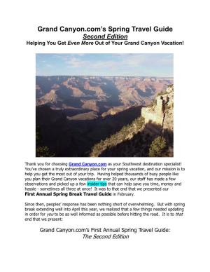 Grand Canyon.Com's Spring Travel Guide