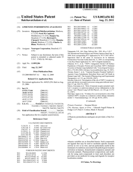 (12) United States Patent (10) Patent No.: US 8,003,656 B2 Bakthavatchalam Et Al
