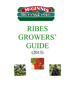 Ribes Growers' Guide