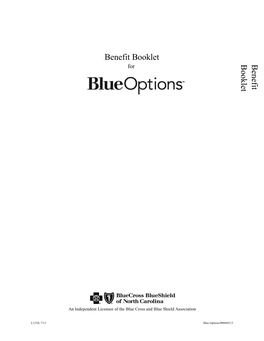 Benefit Booklet for Blue Options