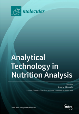 Analytical Technology in Nutrition Analysis • Jose M