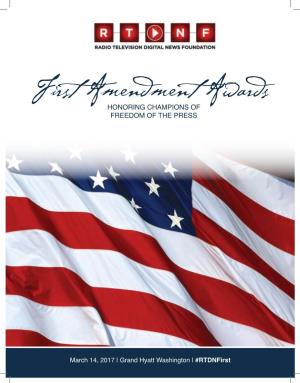 First Amendment Awards Sponsors Diamond Hubbard Broadcasting, Inc