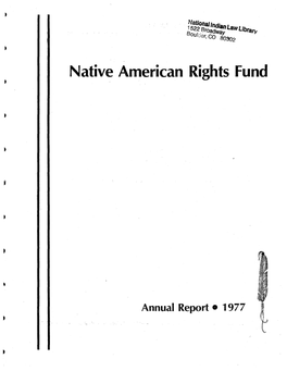 1977 Native American Rights Fund '