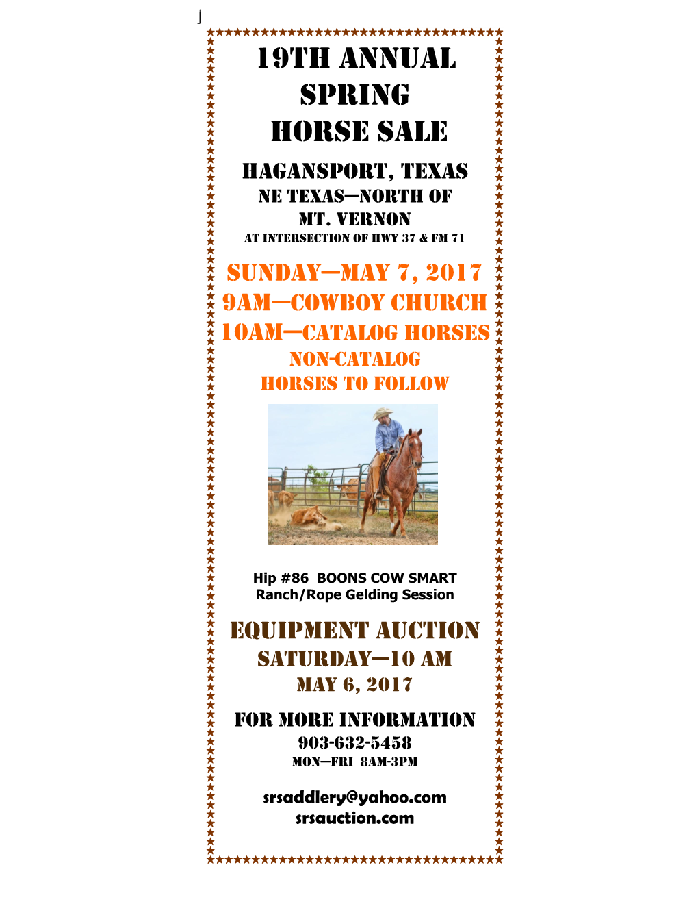 19Th Annual Spring Horse Sale