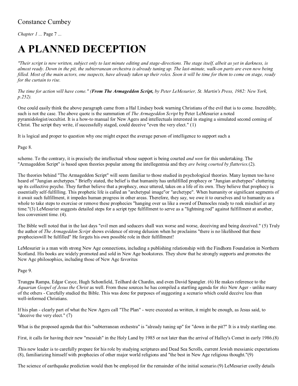 A Planned Deception