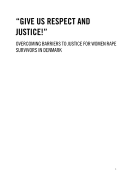 Overcoming Barriers to Justice for Women Rape Survivors in Denmark