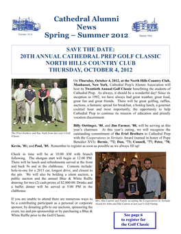 Cathedral Alumni News Spring – Summer 2012