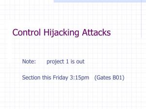 Control Hijacking Attacks