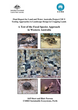 Focal Species Approach in Western Australia