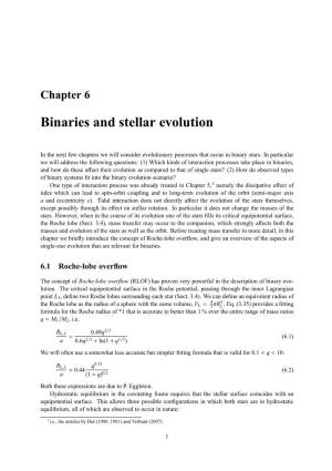Binaries and Stellar Evolution
