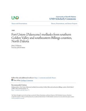 Fort Union (Paleocene) Mollusks from Southern Golden Valley and Southeastern Billings Counties, North Dakota John J