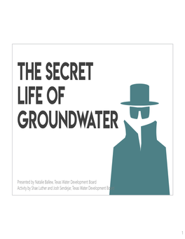 The Secret Life of Groundwater