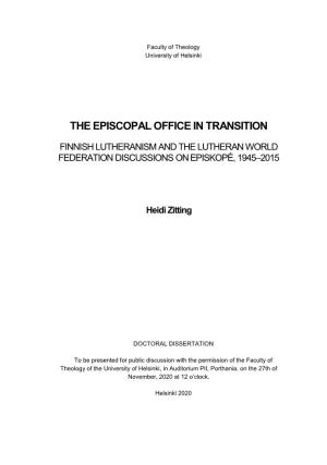The Episcopal Office in Transition Finnish