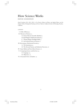 How Science Works David Goodstein