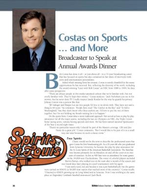 Costas on Sports... and More: Broadcaster to Speak at Annual