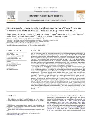 Lithostratigraphy, Biostratigraphy and Chemostratigraphy of Upper Cretaceous Sediments from Southern Tanzania: Tanzania Drilling Project Sites 21–26