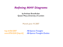 Refining MHV Diagrams