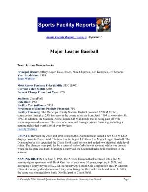 Major League Baseball (Appendix 1)