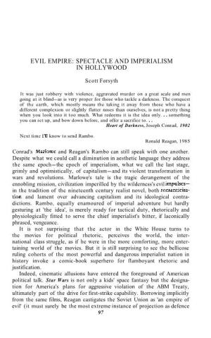 Spectacle and Imperialism in Hollywood