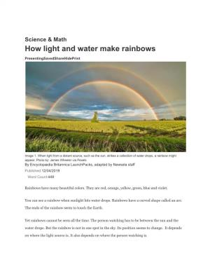 How Light and Water Make Rainbows
