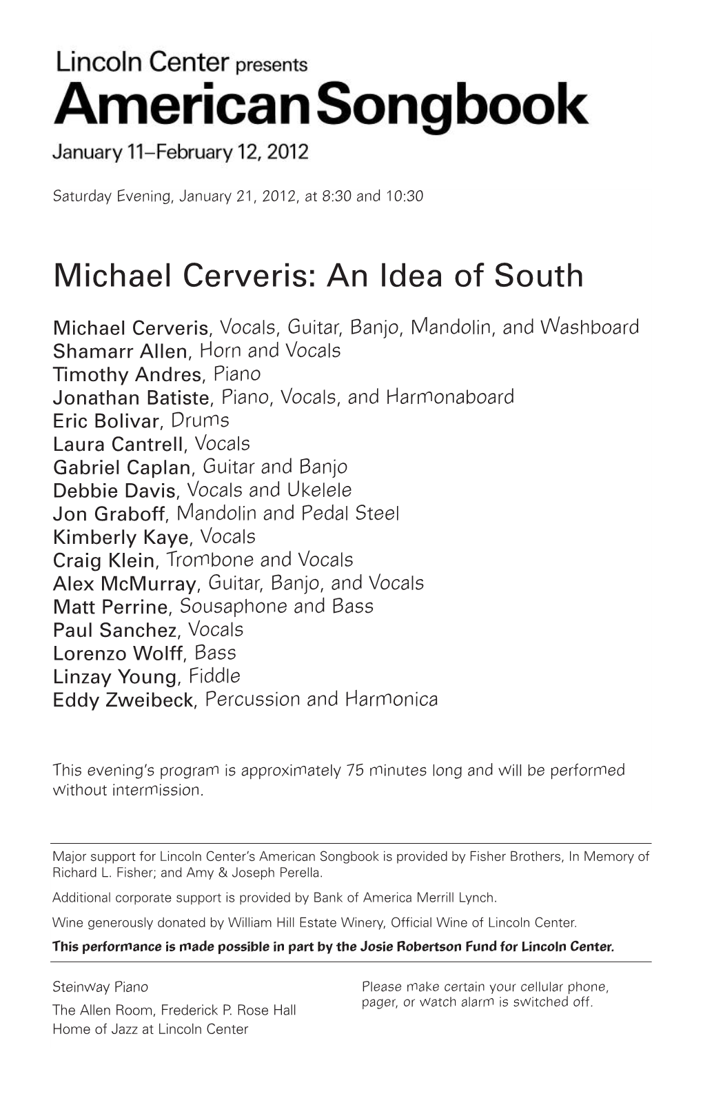 Michael Cerveris: an Idea of South