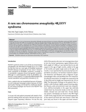 48,XXYY Syndrome