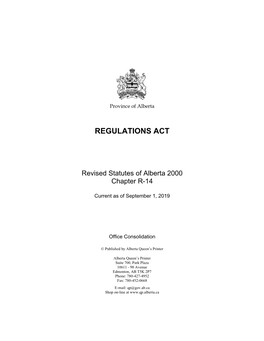Regulations Act