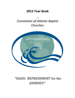 2013 Year Book Convention of Atlantic Baptist Churches