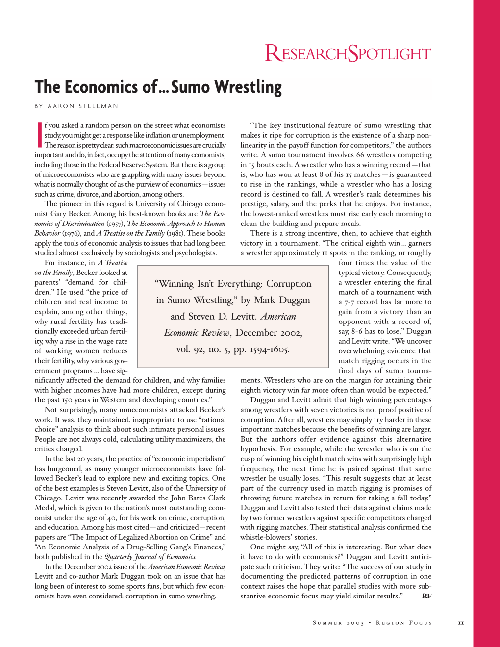 The Economics Of...Sumo Wrestling