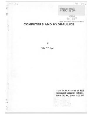 Computers and Hydraulics
