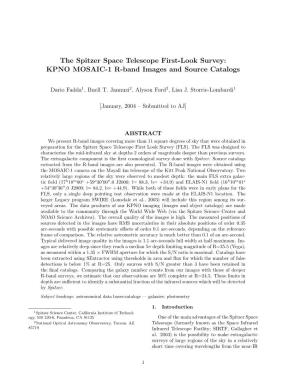 The Spitzer Space Telescope First-Look Survey. II. KPNO
