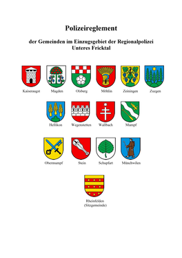 Regionalpolizei Unteres Fricktal; Polizeireglement.Pdf