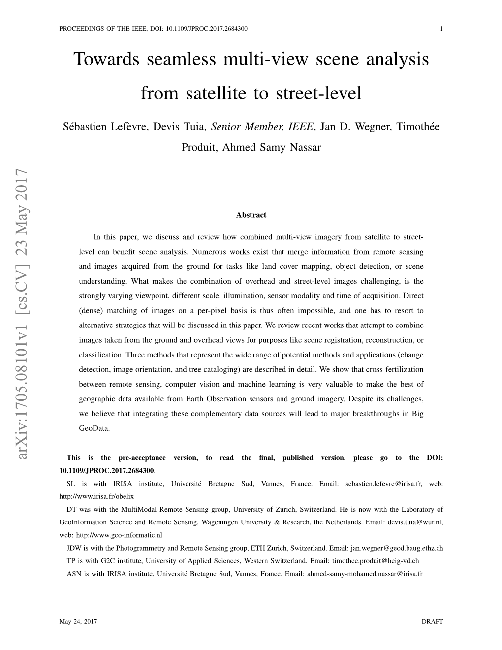 Towards Seamless Multi-View Scene Analysis from Satellite to Street-Level