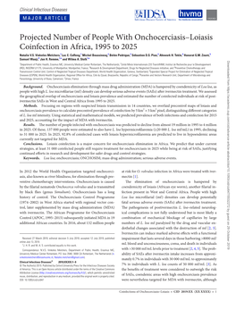 Projected Number of People with Onchocerciasis–Loiasis Coinfection in Africa, 1995 to 2025 Natalie V.S