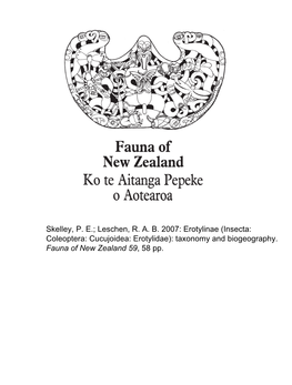 Taxonomy and Biogeography. Fauna of New Zealand 59, 58 Pp