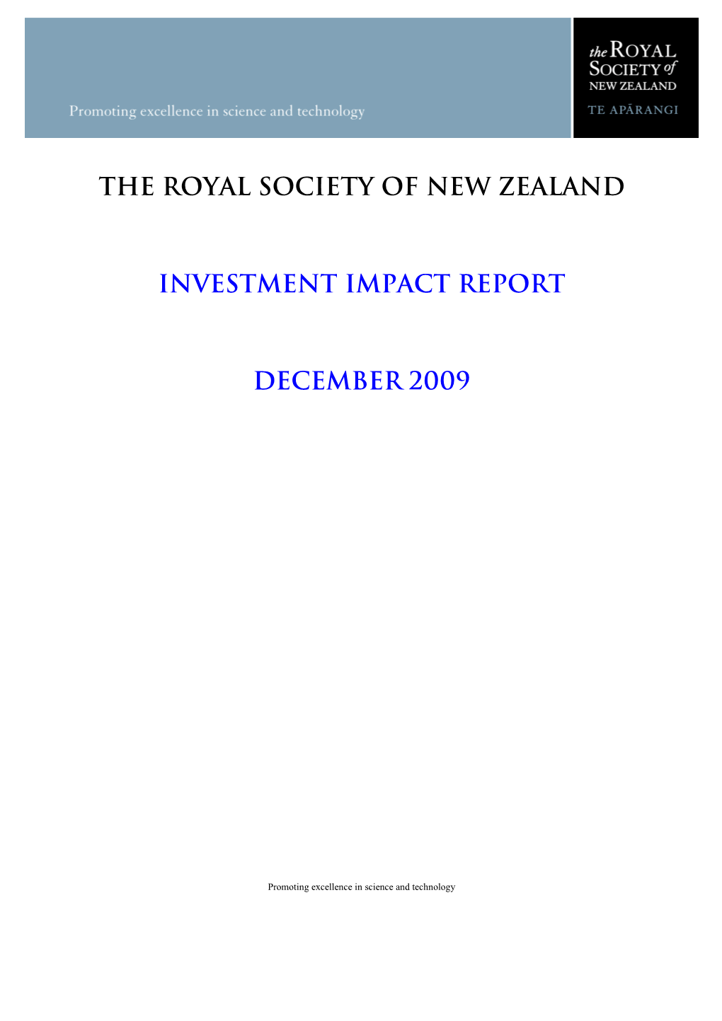 2009 Investment Impact Report