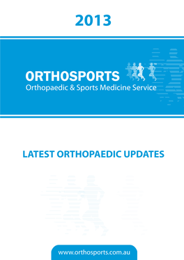 Orthopaedic Updates 2013 Booklet-Web