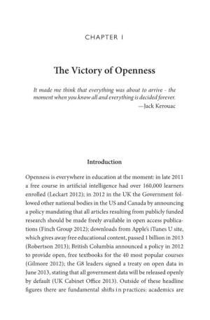 The Victory of Openness