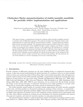 Chebyshev-Taylor Parameterization of Stable/Unstable Manifolds for Periodic Orbits: Implementation and Applications