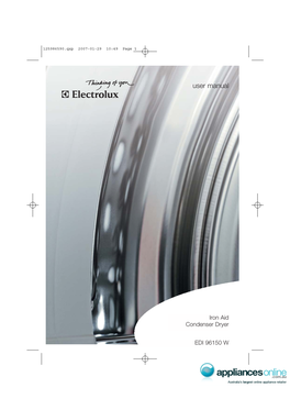 6Kg Condenser Electrolux Dryer EDI96150W User Manual